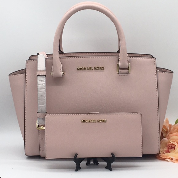 MICHAEL KORS SELMA MD TZ SATCHEL & SLIM WALLET SET - Picture 2 of 8